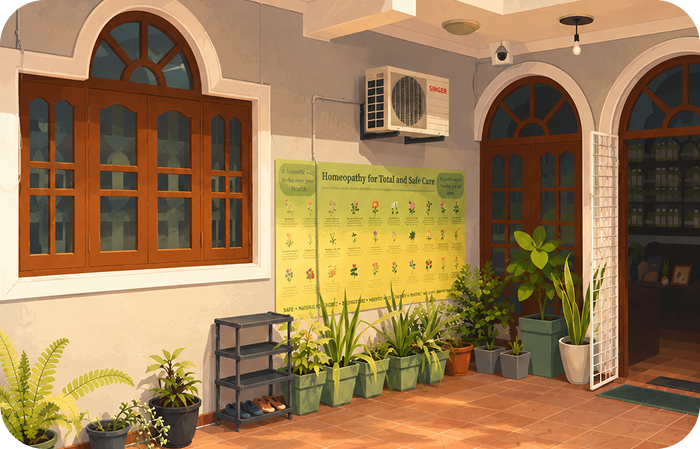 Exterior view of the International Homoeopathic Hospital and Research Institute