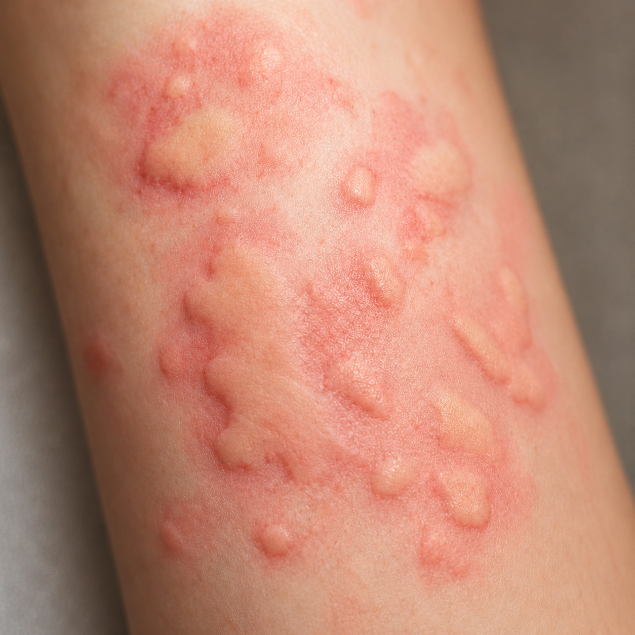 Visual representation of Urticaria (Hives)